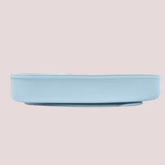Theoni Silicone Anti Skid Baby Plate | Baby-Led Weaning | BPA-Free | Microwave & Dishwasher Safe | Mess-Free Toddler Mealtime Essential – Dusty Blue