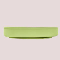 Theoni Silicone Anti Skid Baby Feeding Plate BPA-Free | Microwave & Dishwasher Safe | Mess-Free Toddler Mealtime Essential – Olive