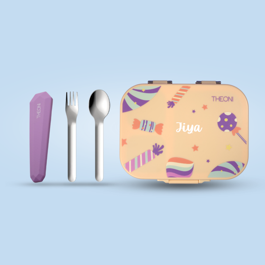 Bento Joy Leakproof Lunch Box + On-the-Go Cutlery Set Combo- Crumbl