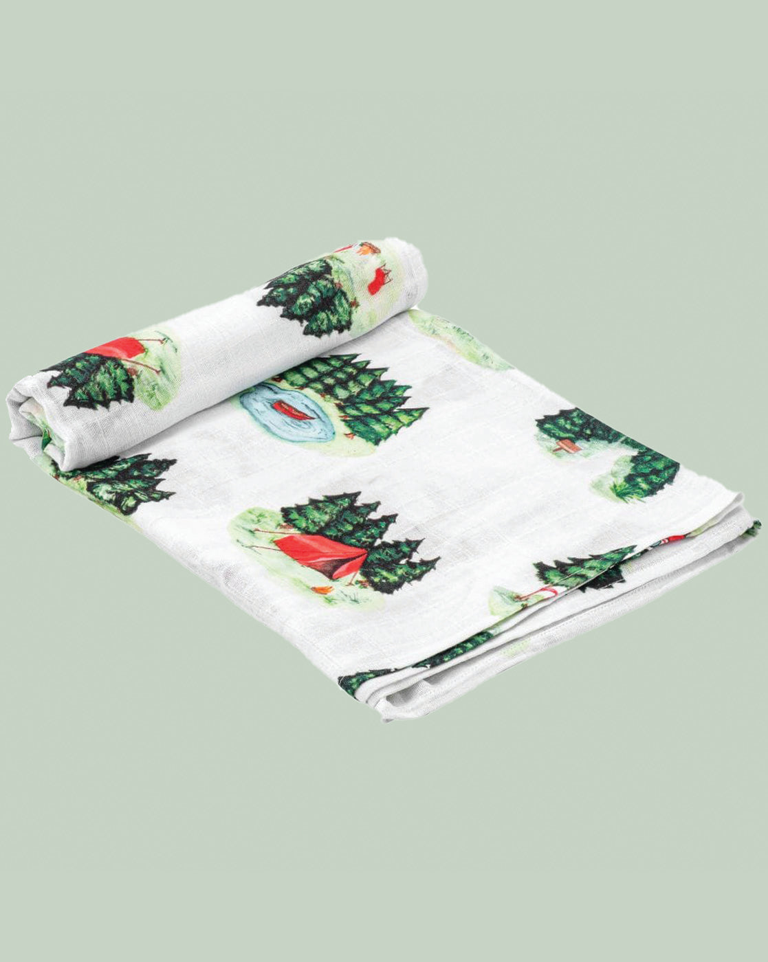 Theoni 100% organic cotton muslin swaddles - Little Camper