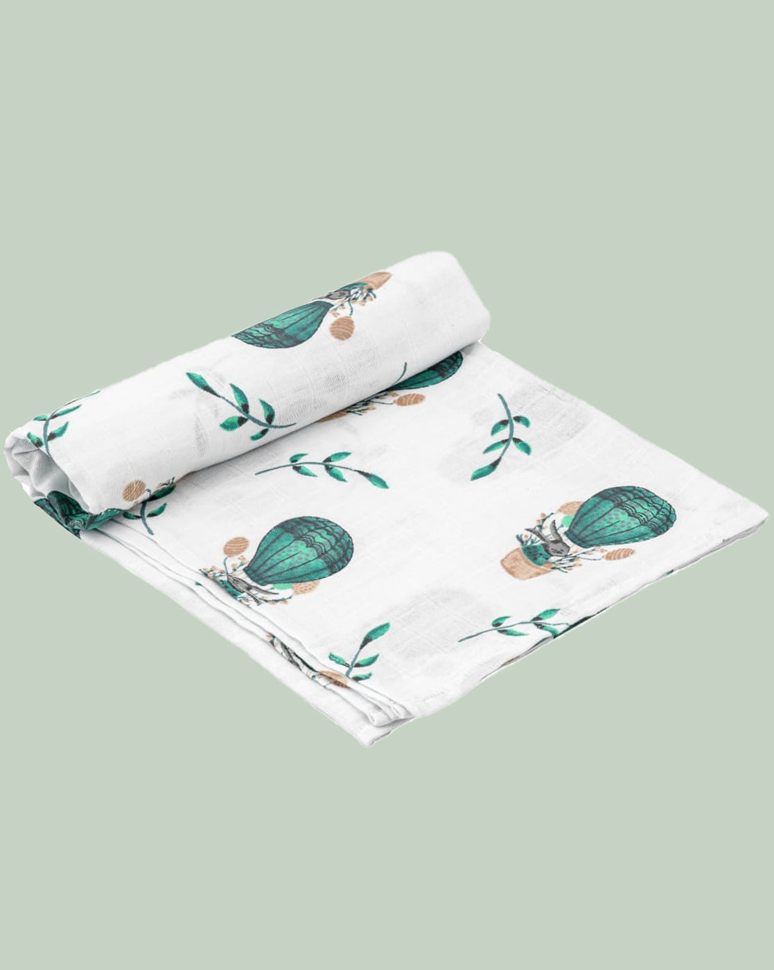 Theoni 100% organic cotton muslin swaddles - Cappadocia Dreams Green