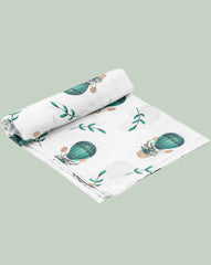 Theoni 100% organic cotton muslin swaddles - Cappadocia Dreams Green