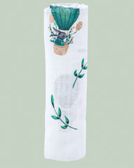 Theoni 100% organic cotton muslin swaddles - Cappadocia Dreams Green