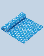 Theoni 100% organic cotton muslin swaddles - Aztec Blue