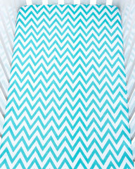 Theoni Chevron Love Fitted Crib Sheet - 100% Organic Cotton Muslin Cot Sheet, Super Soft, Breathable, Smooth, Absorbent, Twill Fabric For Infants, Newborns, Babies & Toddlers