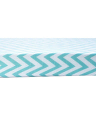 Theoni Chevron Love Fitted Crib Sheet - 100% Organic Cotton Muslin Cot Sheet, Super Soft, Breathable, Smooth, Absorbent, Twill Fabric For Infants, Newborns, Babies & Toddlers