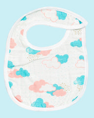 Theoni Organic Muslin Snap Bibs(Set of 2)- Miami Skies