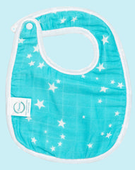 Theoni Organic Muslin Snap Bibs(Set of 2)- Miami Skies