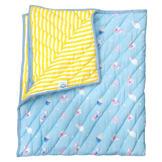 Theoni 100% Organic Cotton reversible Quilts - Sugar Pop