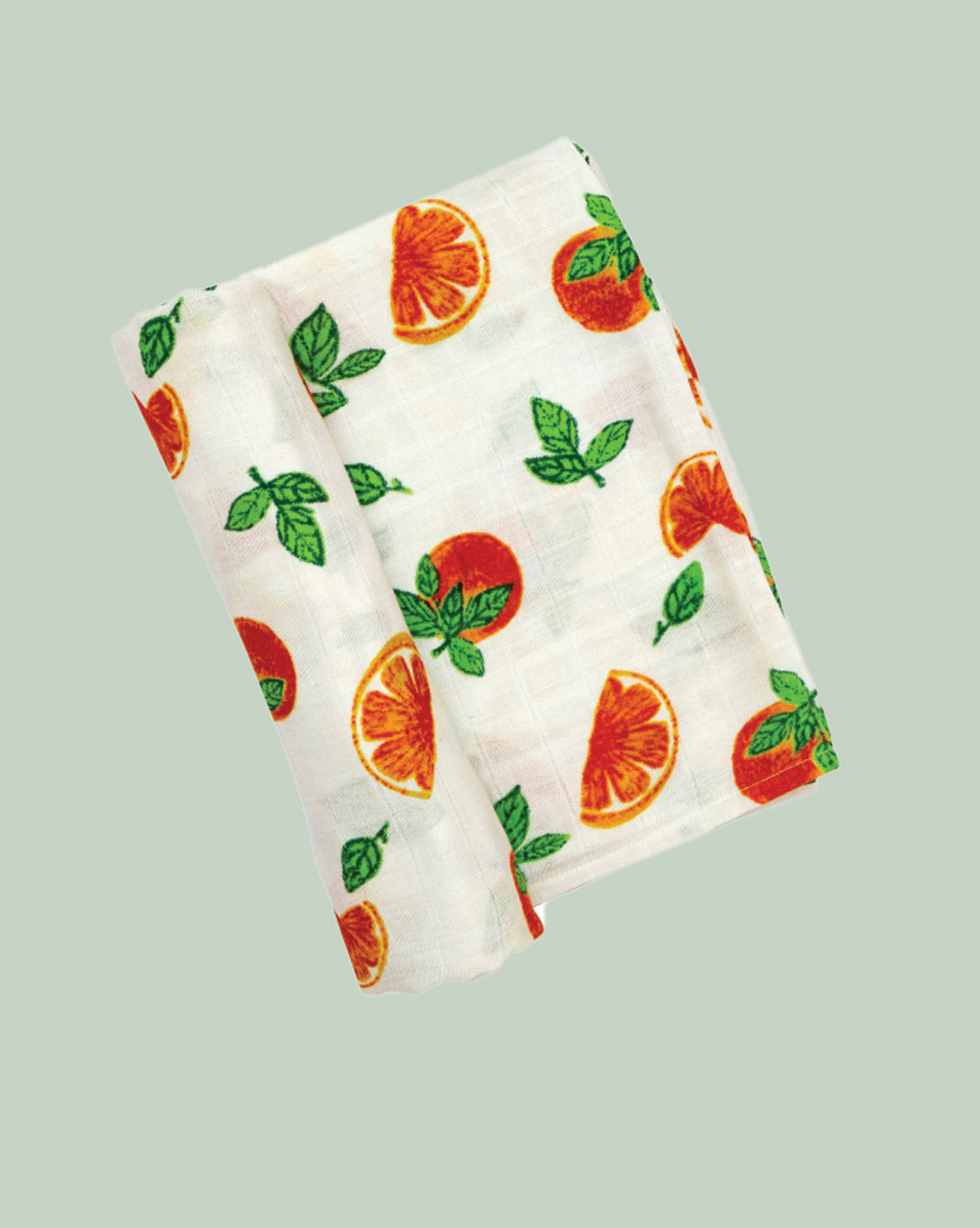 Theoni 100% organic cotton muslin swaddles(Set of 2)-Orange Blossoms