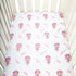 Theoni 100% Organic Cotton Fitted Crib Sheet-Cappadocia Dreams Pink