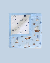 Theoni Organic Cotton Mal Dohar Receiving Blankets – Sea Adventure