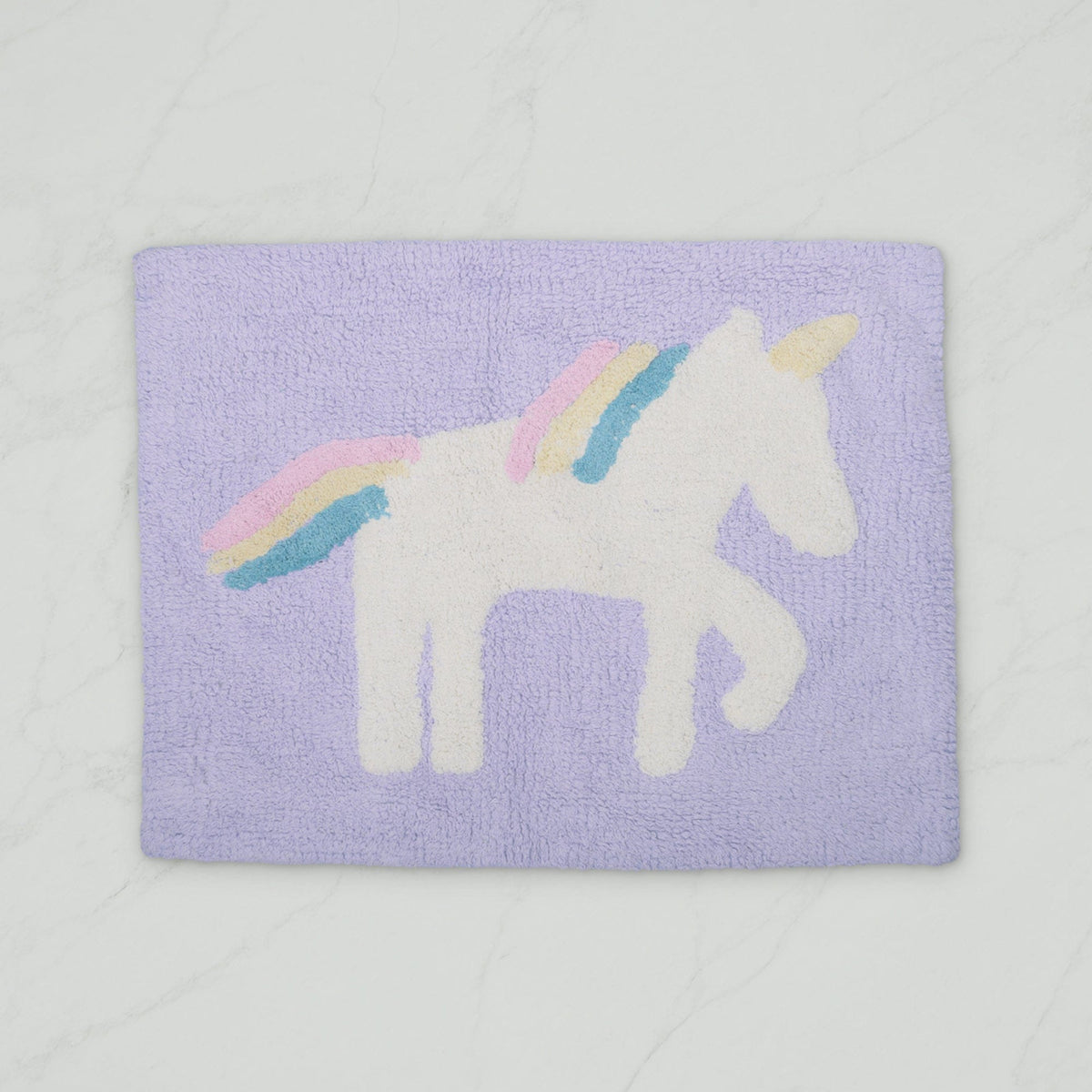 Unicorn Pink Bathroom Rugs - Cotton Bath Mat / Kids Rugs Absorbent and Washable Bath Rug Non-Slip, fluffy Rugs for Bathroom Floor, Shower, Sink, Door (19" x 25")