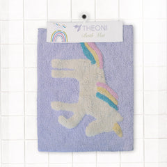 Unicorn Pink Bathroom Rugs - Cotton Bath Mat / Kids Rugs Absorbent and Washable Bath Rug Non-Slip, fluffy Rugs for Bathroom Floor, Shower, Sink, Door (19" x 25")