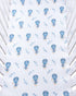 Theoni 100% organic cotton muslin Cappadocia Dreams Blue Fitted Crib Sheets