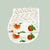 Theoni Organic Muslin 3 Layers Burpy Bib - Orange Blossoms